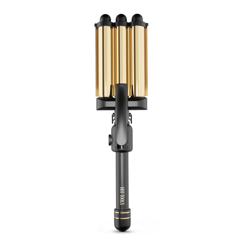 Hot Tools Pro Artist 24K Gold Digital 3 Barrel Hair Waver | Long Lasting Defined Waves (Jumbo Size) - Image 1